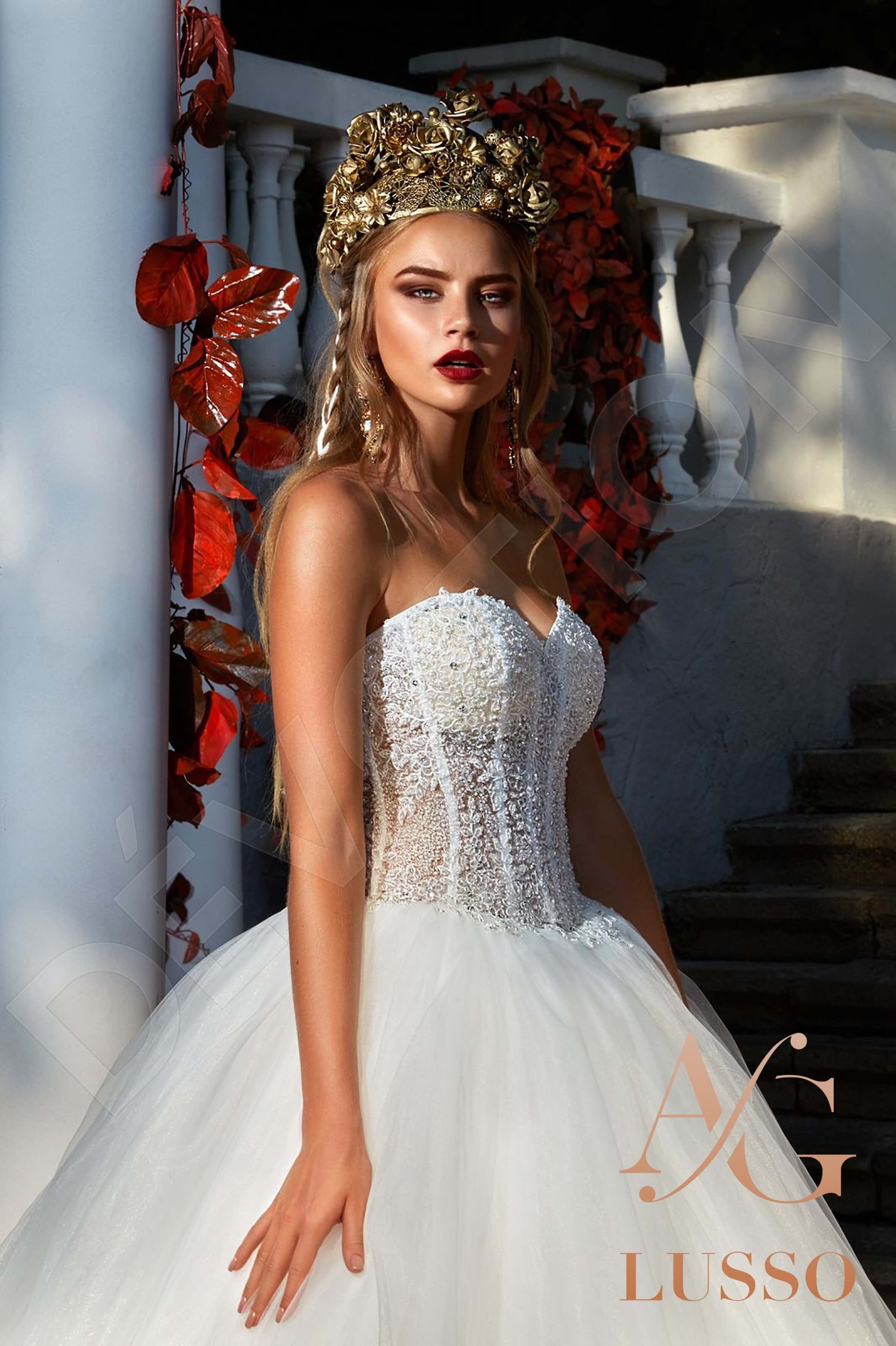 Maudina Princess/Ball Gown Sweetheart Milk Wedding dress