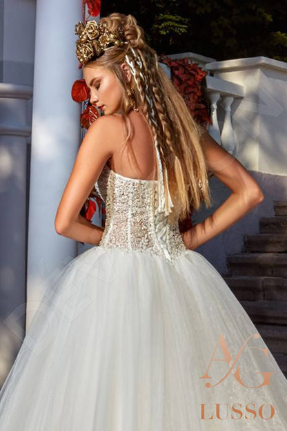 Maudina Open back Princess/Ball Gown Strapless Wedding Dress 4