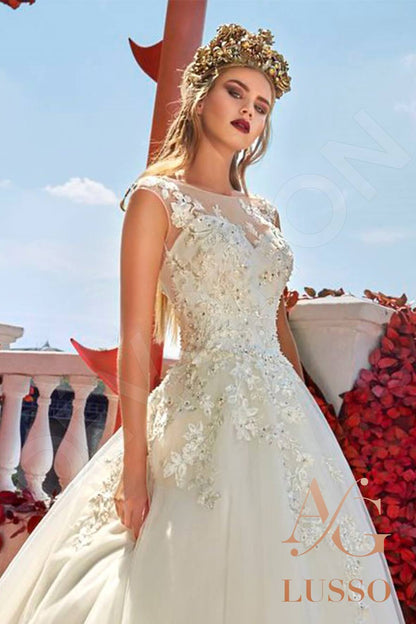 Keyra Full back Princess/Ball Gown Sleeveless Wedding Dress 3