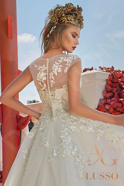 Keyra Full back Princess/Ball Gown Sleeveless Wedding Dress 4