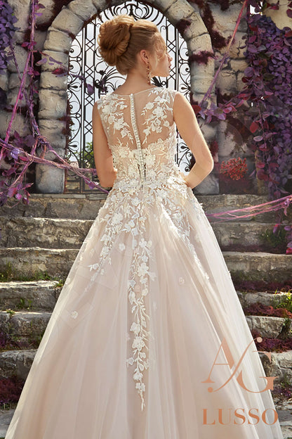 Olly Full back A-line Sleeveless Wedding Dress 5