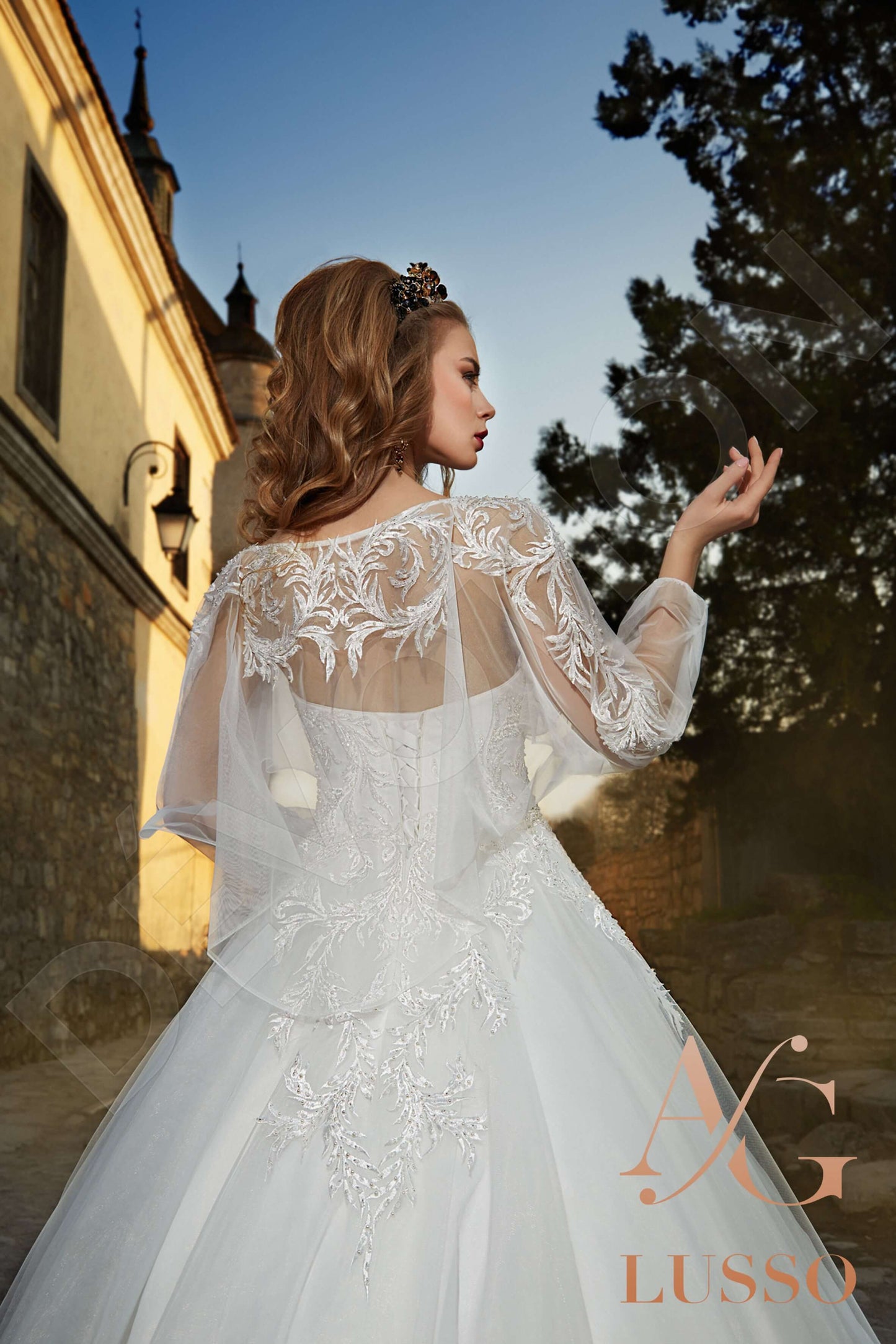 Mirabella Open back Princess/Ball Gown Strapless Wedding Dress Back