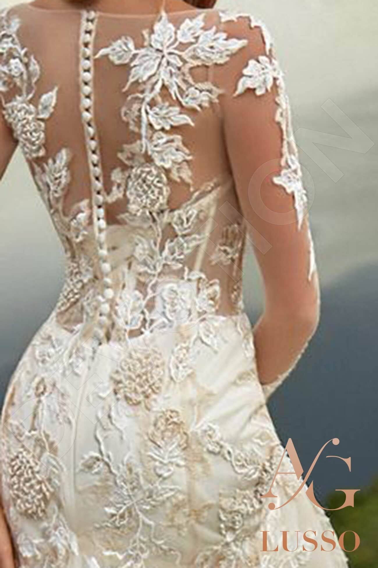 Tilde Lace up back Trumpet/Mermaid Long sleeve Wedding Dress 7