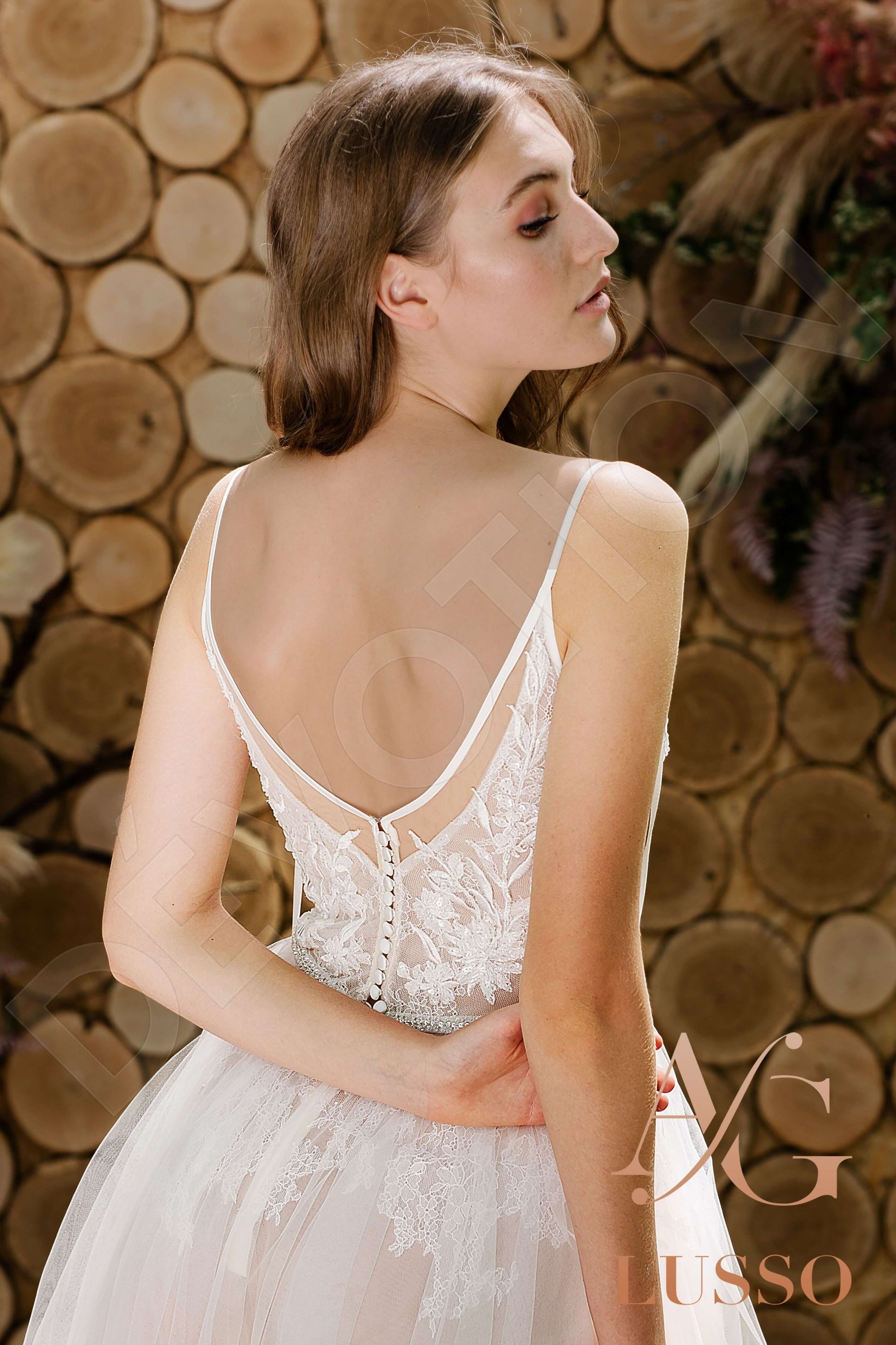 Bala A-line V-neck Ivory Wedding dress