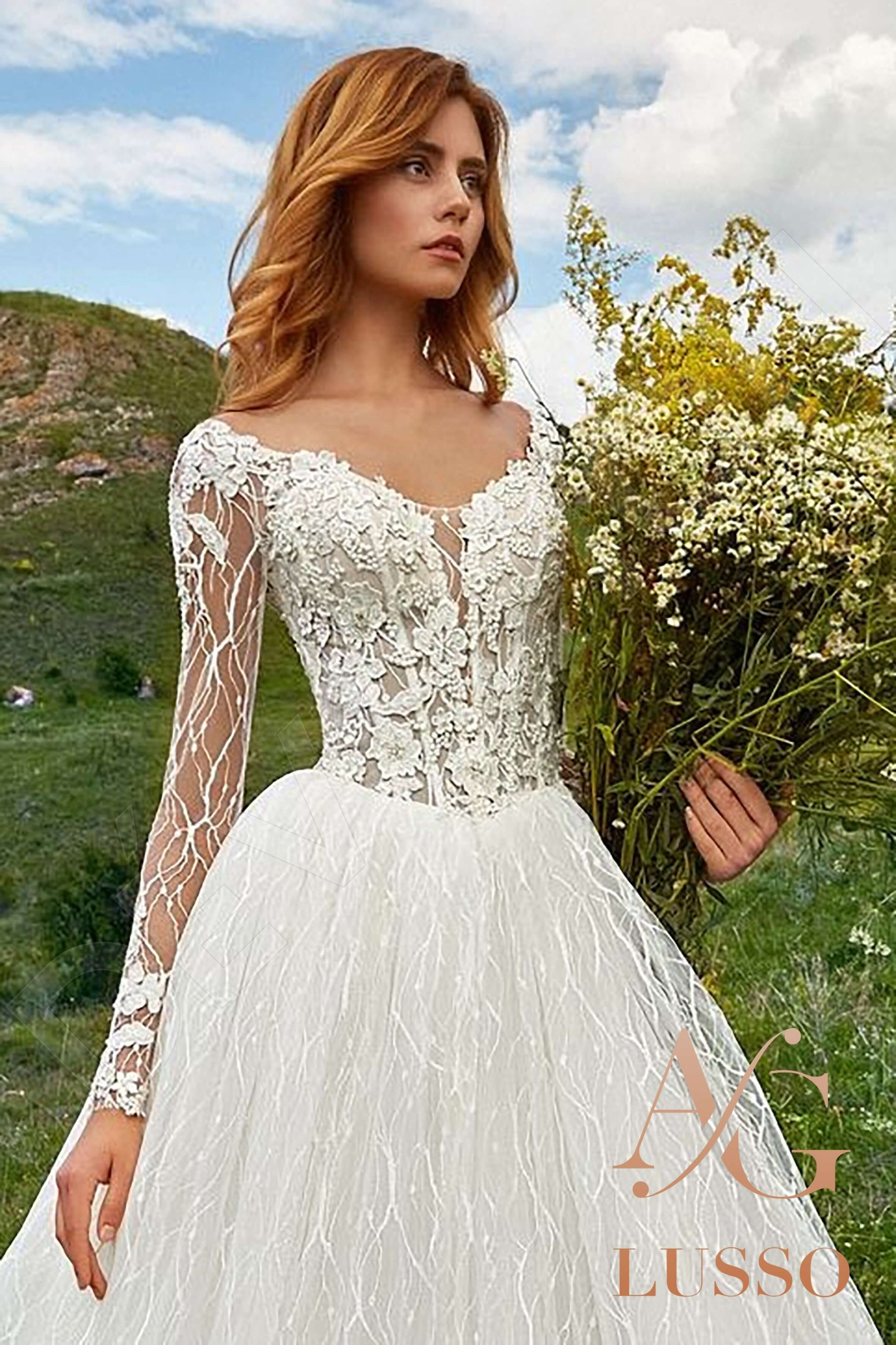 Nadina Princess/Ball Gown Scoop Milk Wedding dress