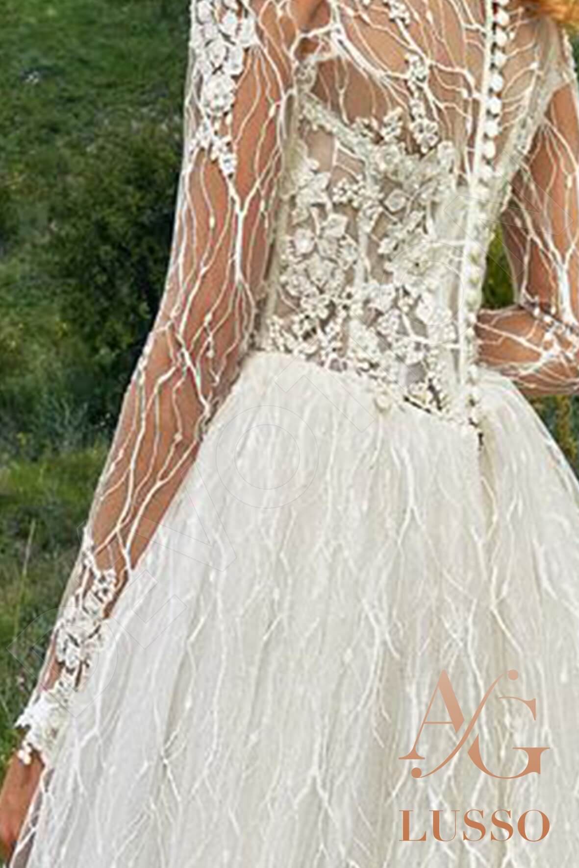 Nadina Lace up back Princess/Ball Gown Long sleeve Wedding Dress 6