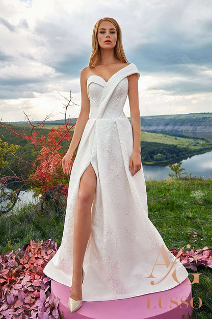 Ligidda Open back A-line Sleeveless Wedding Dress Front
