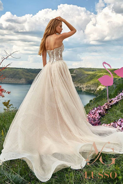 Ejenitta Open back A-line Sleeveless Wedding Dress 3