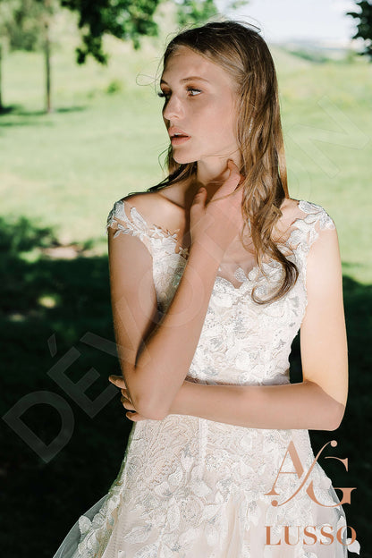 Lanetta Open back A-line Sleeveless Wedding Dress 7