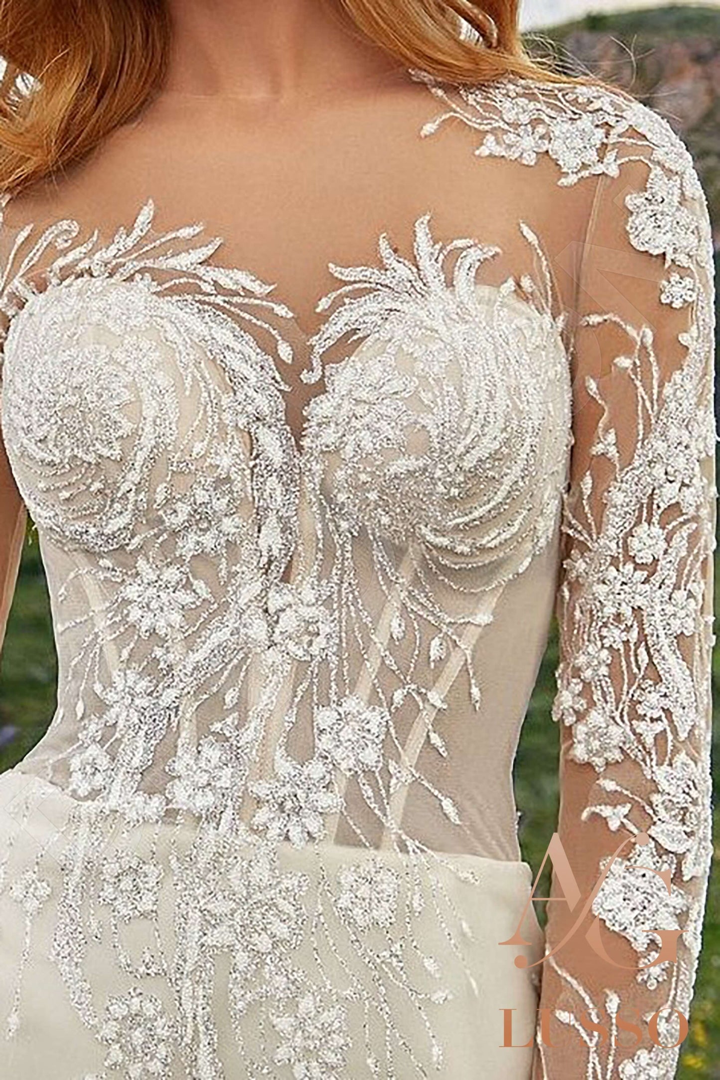 Kellice Lace up back A-line Long sleeve Wedding Dress 6