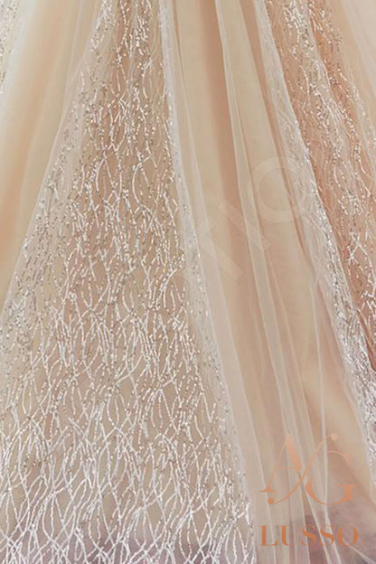 Latorina Lace up back A-line Long sleeve Wedding Dress 7