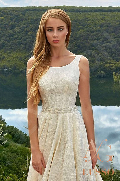 Simonella Open back A-line Sleeveless Wedding Dress 3