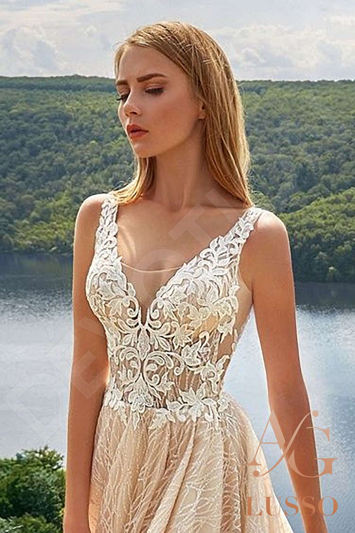Juditta Open back A-line Sleeveless Wedding Dress 3