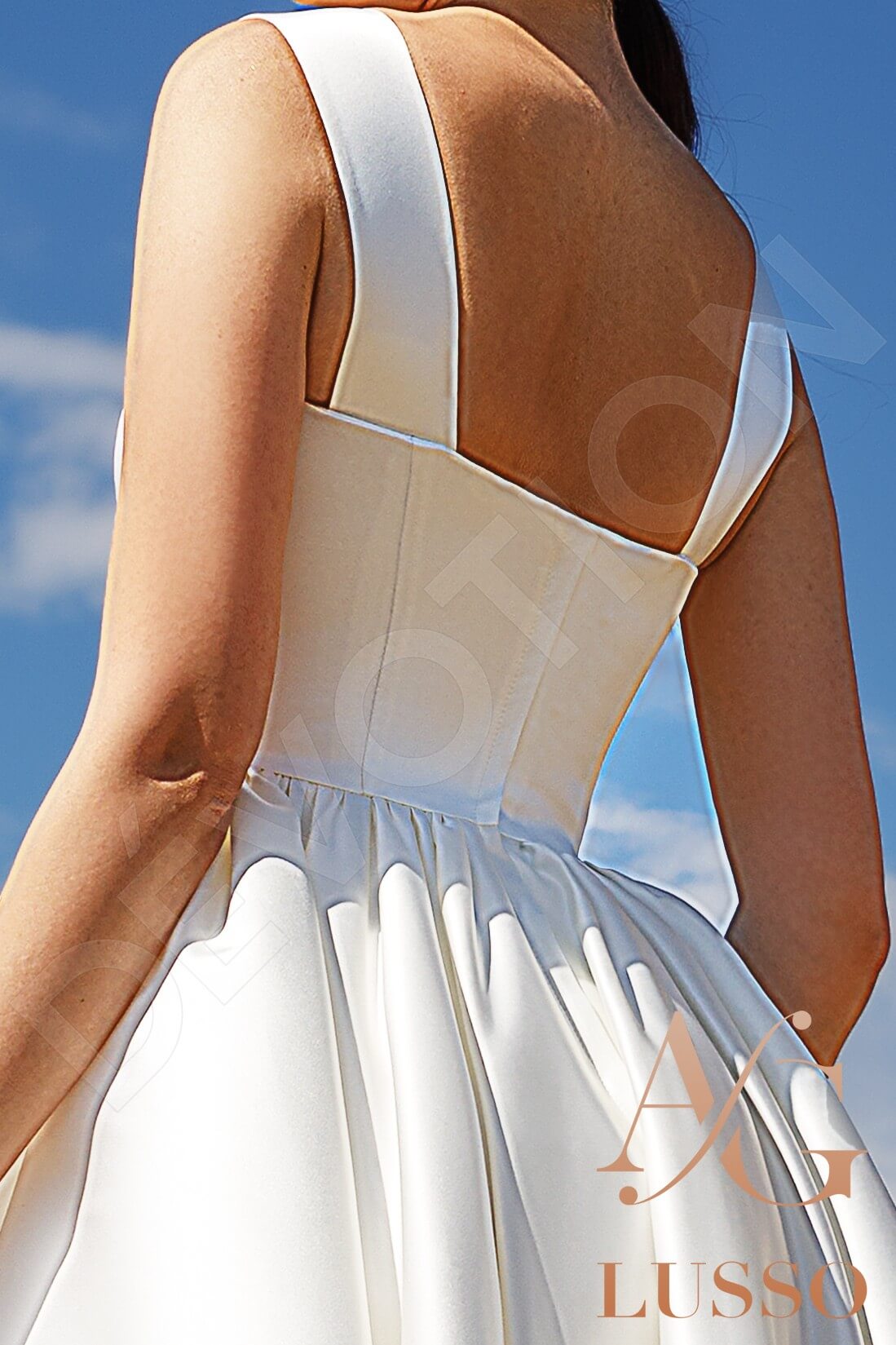 Gianna Open back A-line Sleeveless Wedding Dress 7