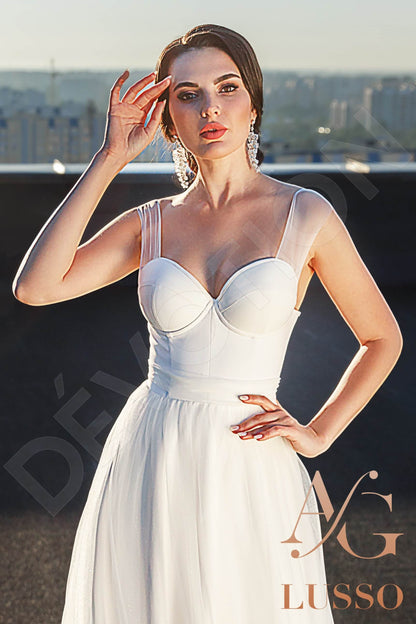 Kiera Full back A-line Sleeveless Wedding Dress 2