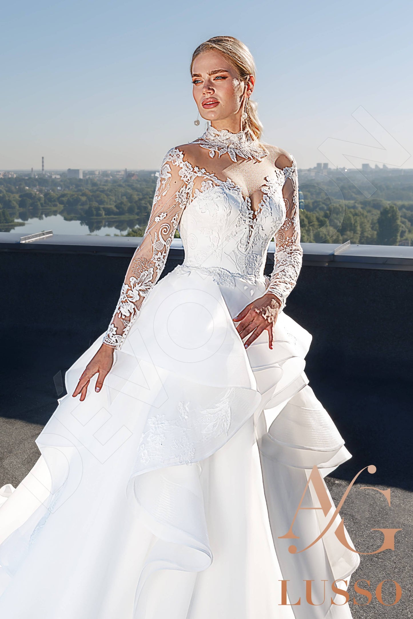 Luziana Full back Princess/Ball Gown Long sleeve Wedding Dress 6