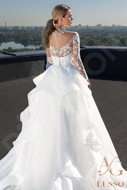 Luziana Full back Princess/Ball Gown Long sleeve Wedding Dress 3