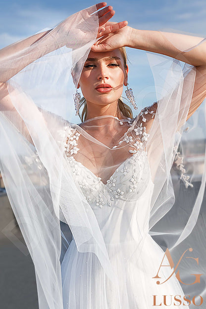Maia Open back A-line Sleeveless Wedding Dress 8