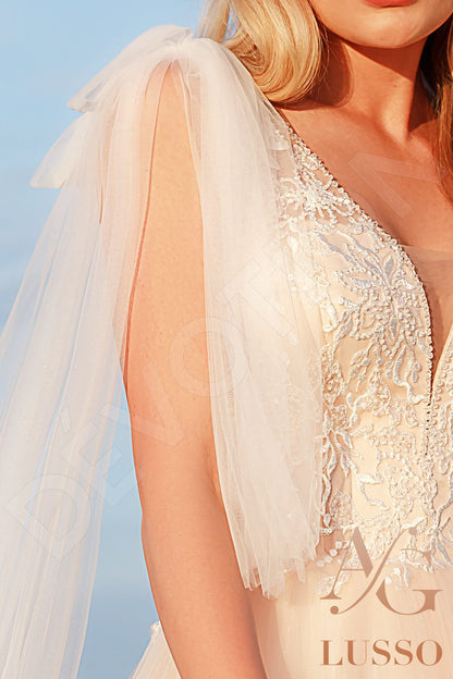 Faiga Open back A-line Sleeveless Wedding Dress 5