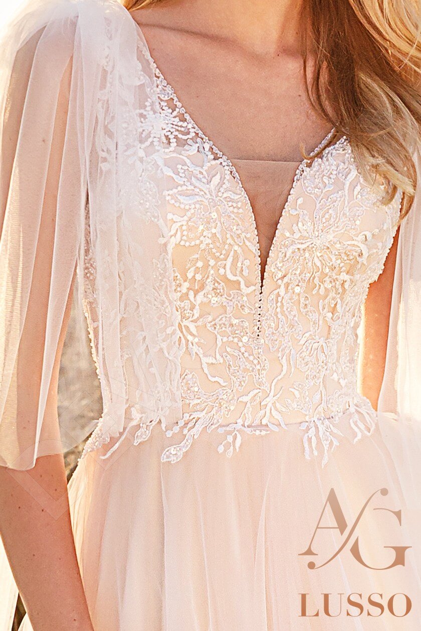 Faiga Open back A-line Sleeveless Wedding Dress 7
