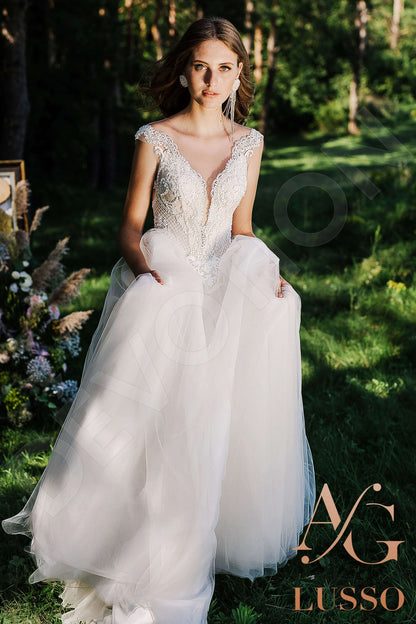 Sigourney Full back A-line Sleeveless Wedding Dress 12