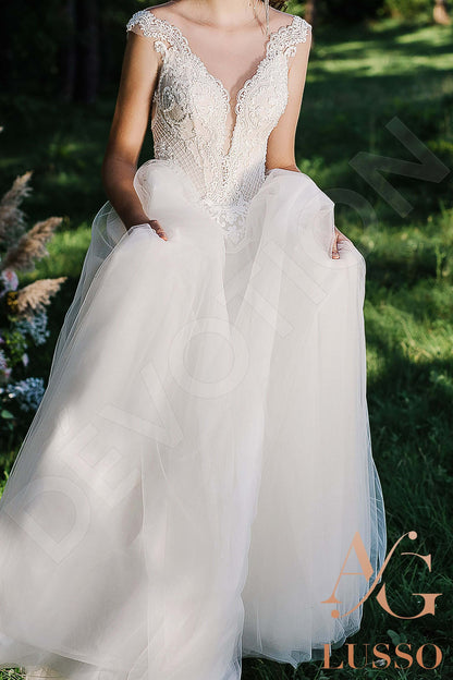 Sigourney Full back A-line Sleeveless Wedding Dress 14