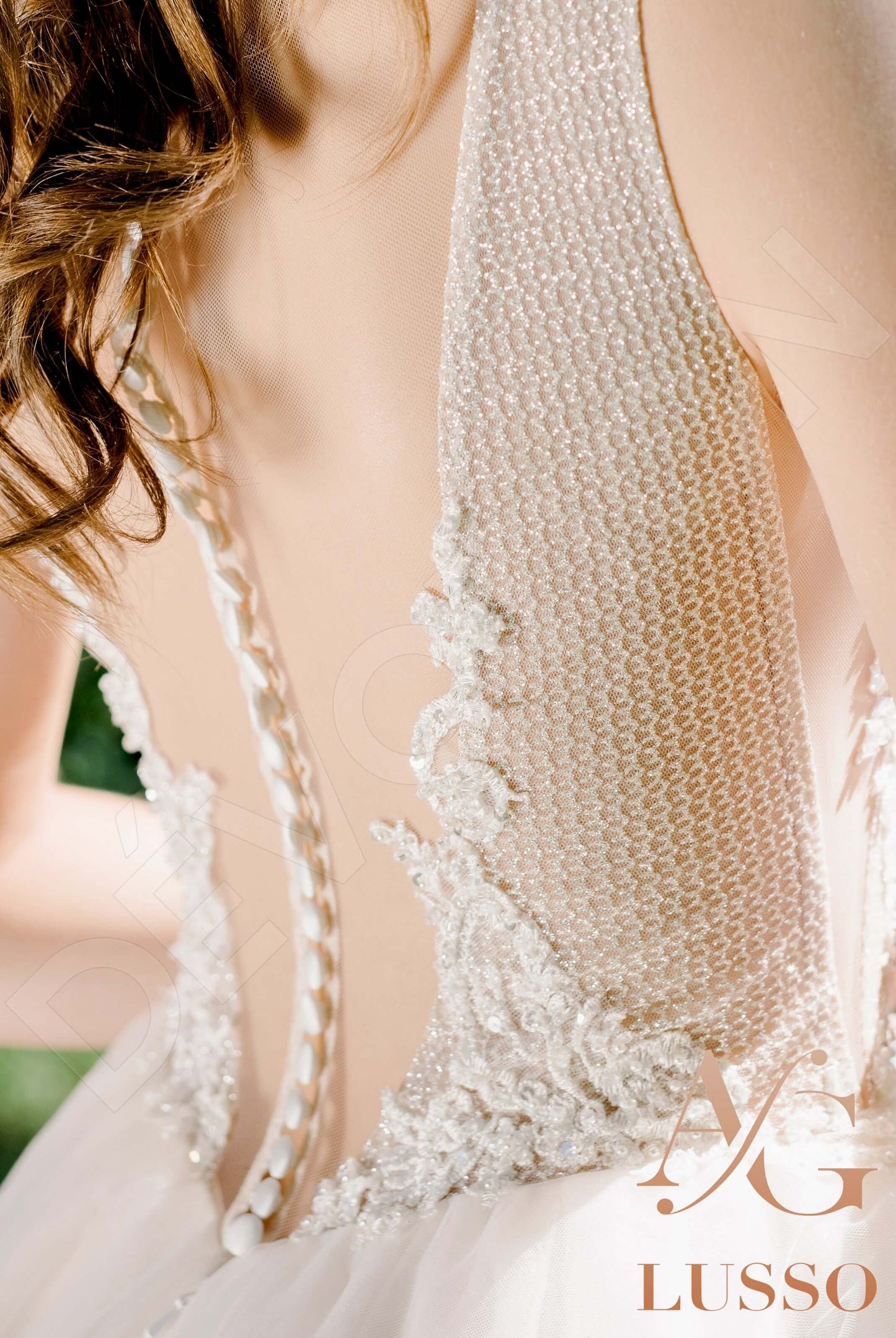 Nichelle Illusion back A-line Sleeveless Wedding Dress 6