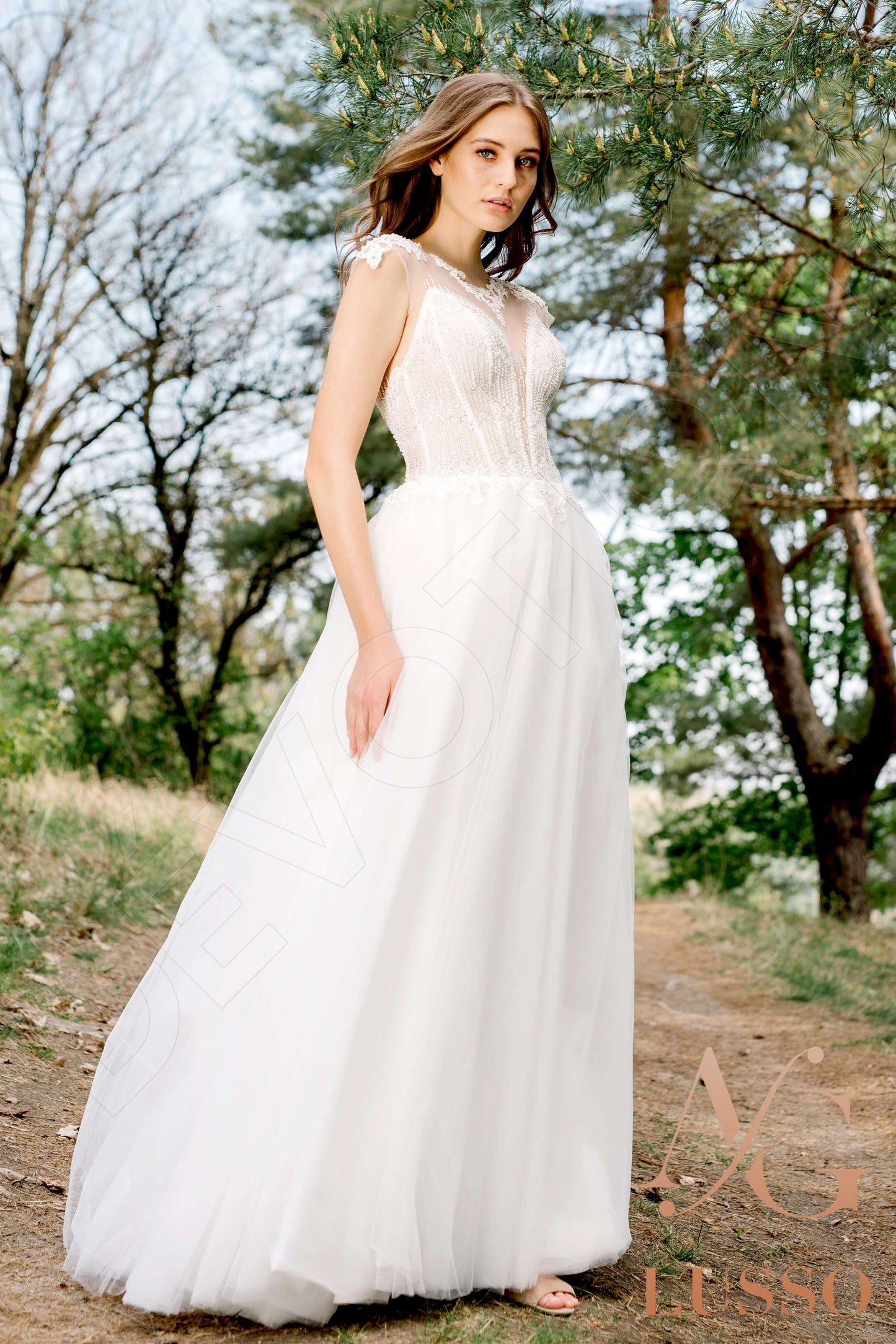 Stinna Full back A-line Sleeveless Wedding Dress 14