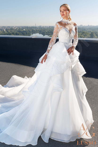 Luziana Full back Princess/Ball Gown Long sleeve Wedding Dress Front