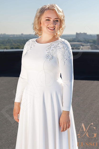Lucinda Full back A-line Long sleeve Wedding Dress 5