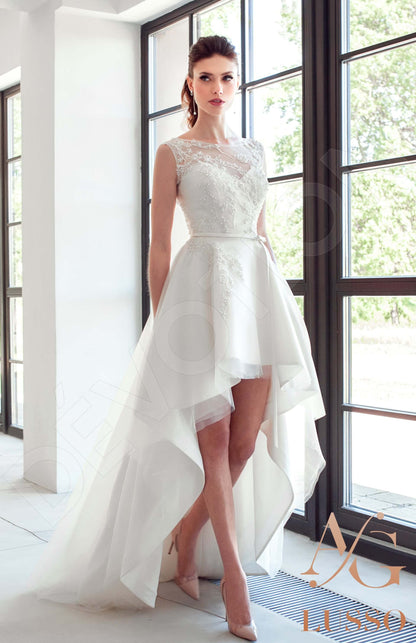 Elen Open back A-line Sleeveless Wedding Dress Front