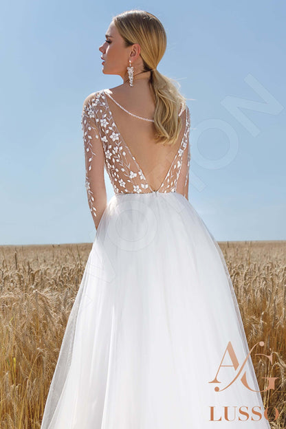 Aubrey Open back A-line Long sleeve Wedding Dress 3