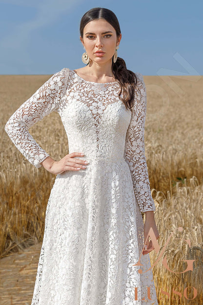 Bree Full back A-line Long sleeve Wedding Dress 5