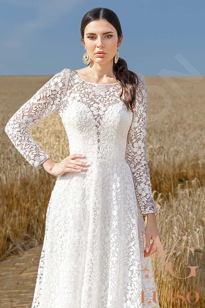 Bree Full back A-line Long sleeve Wedding Dress 6