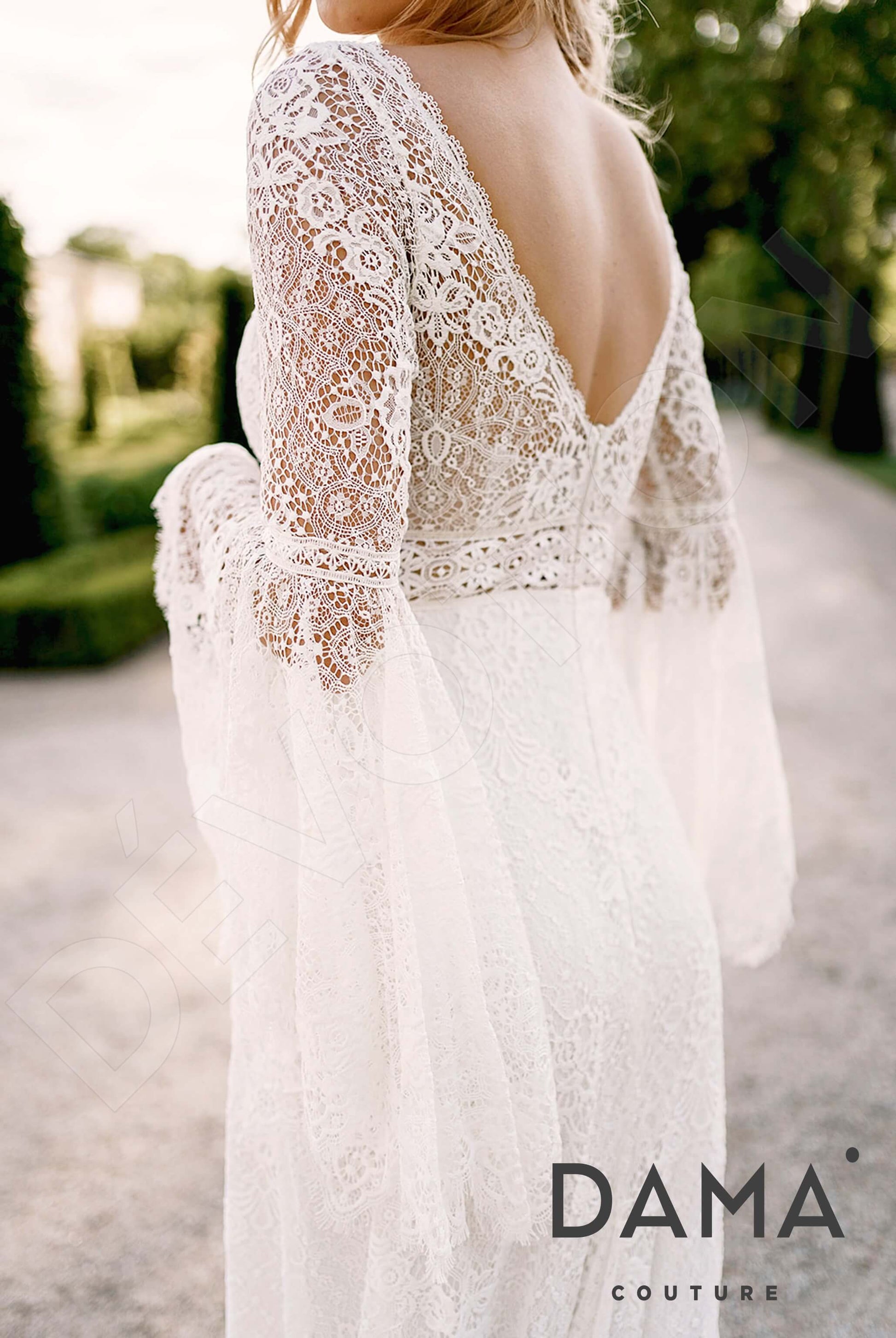 Jeneffer A-line V-neck Ivory Wedding dress