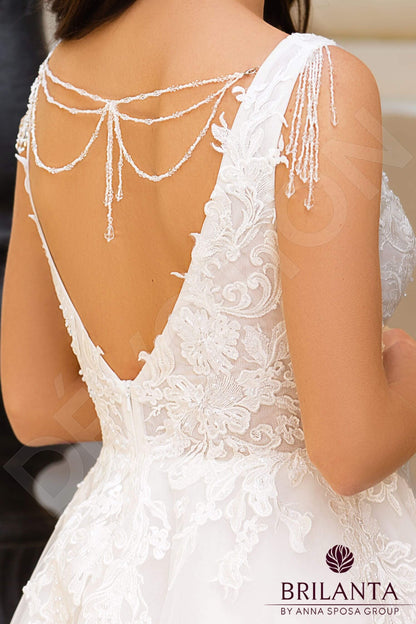 Ibris Open back A-line Sleeveless Wedding Dress 7
