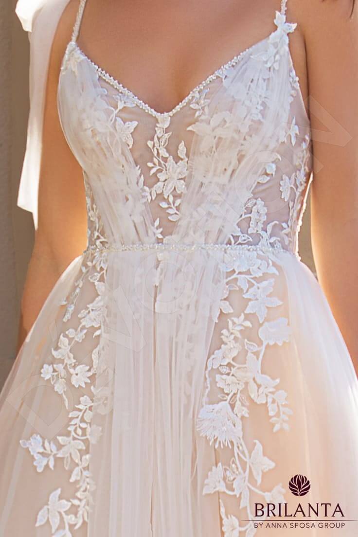 Orfeya Open back A-line Straps Wedding Dress 6