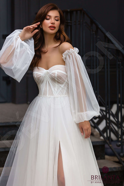 Romi Open back A-line Long sleeve Wedding Dress 2