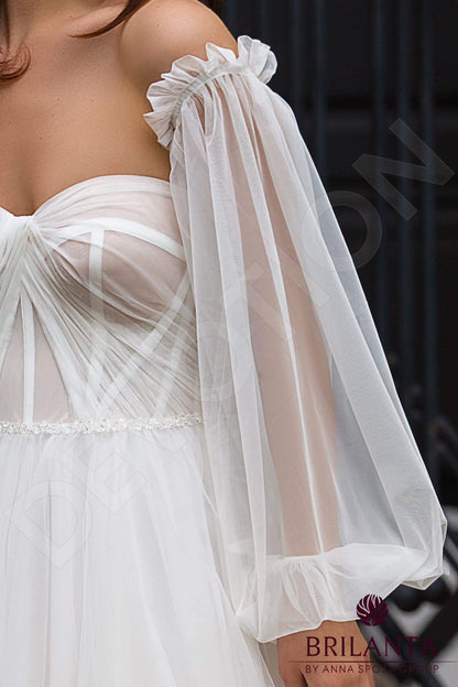 Romi Open back A-line Long sleeve Wedding Dress 8