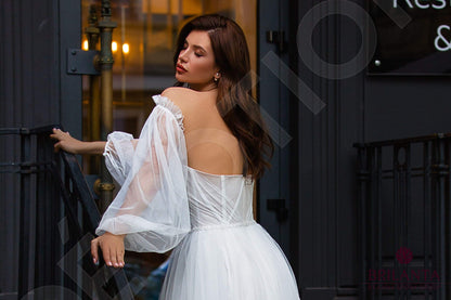 Romi Open back A-line Long sleeve Wedding Dress 10