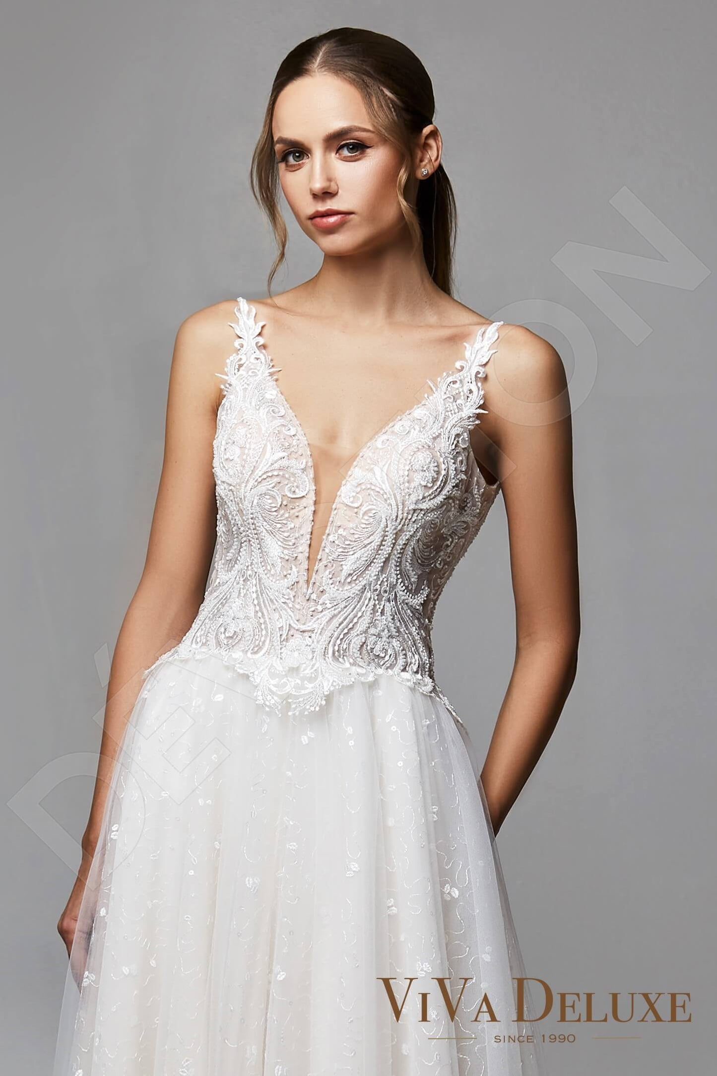 Adelle Open back A-line Sleeveless Wedding Dress 2