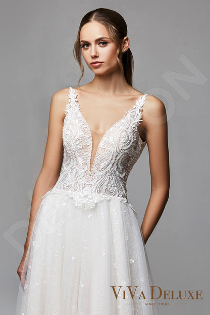 Adelle Open back A-line Sleeveless Wedding Dress 2