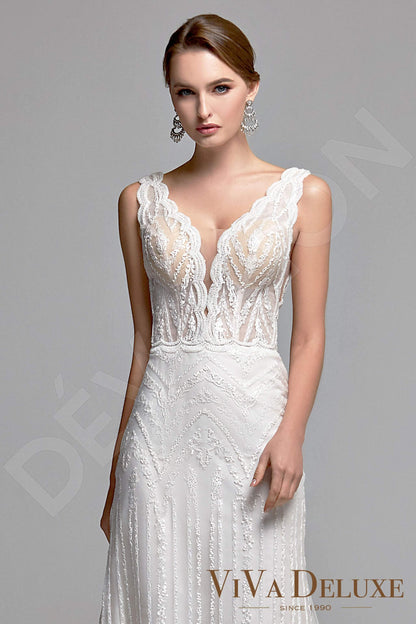 Vivena Open back A-line Sleeveless Wedding Dress 2