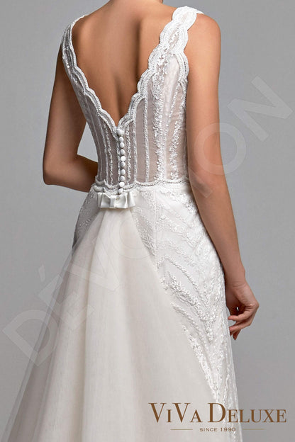 Vivena Open back A-line Sleeveless Wedding Dress 4