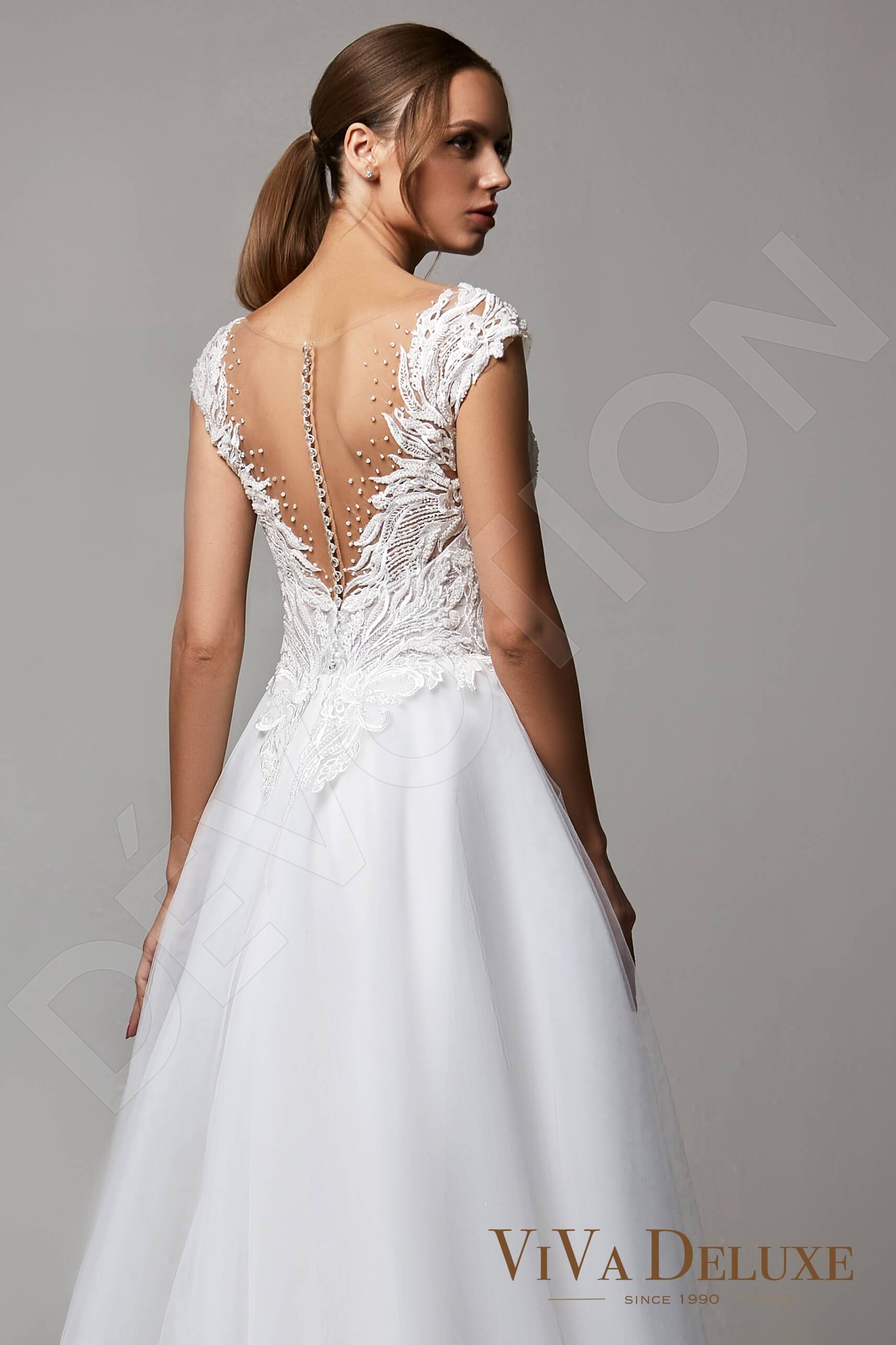 Anna A-line Illusion Ivory Wedding Dress