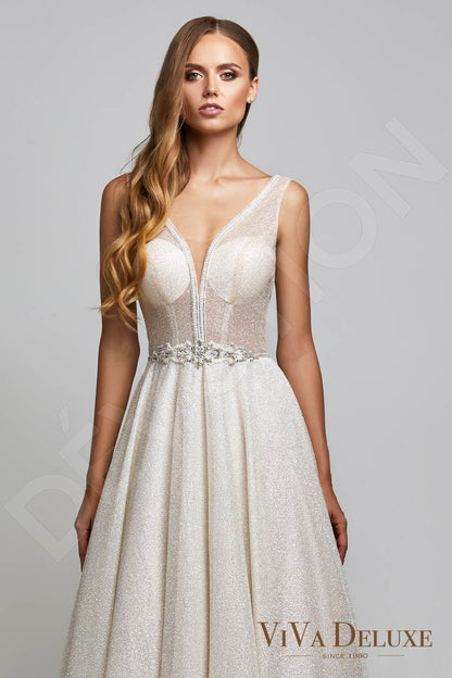 Camelia Open back A-line Sleeveless Wedding Dress 2