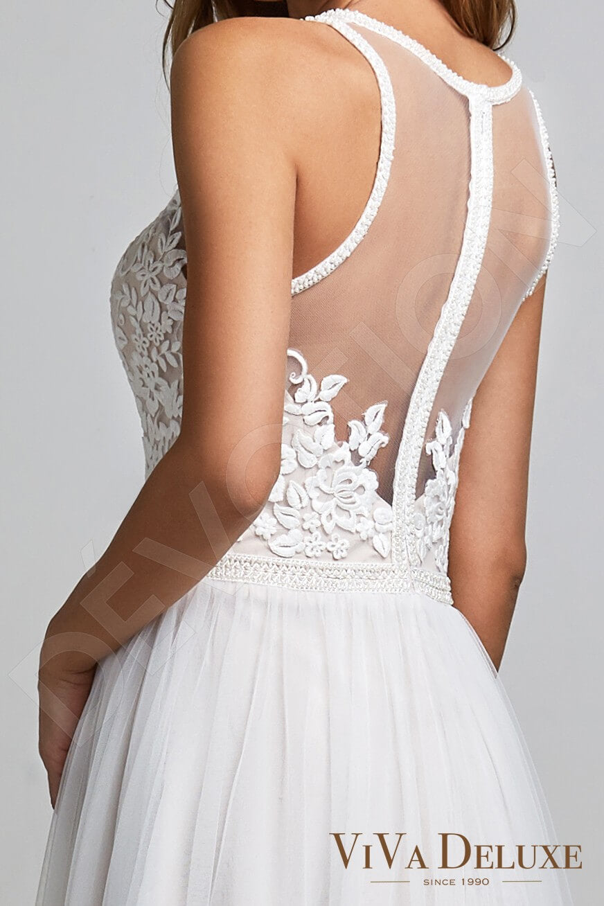 Danice Full back A-line Sleeveless Wedding Dress 5