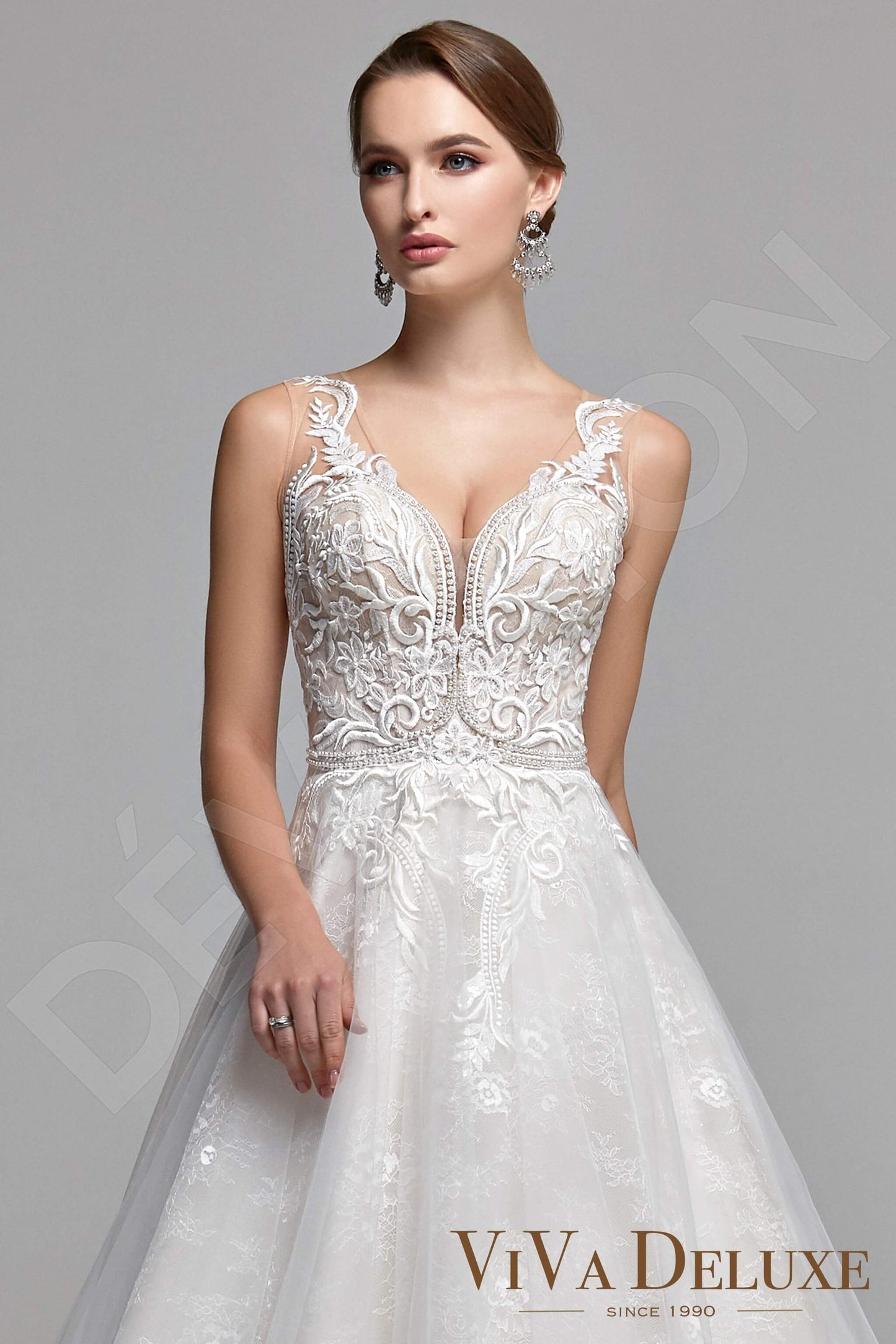 Silvi Full back A-line Sleeveless Wedding Dress 2