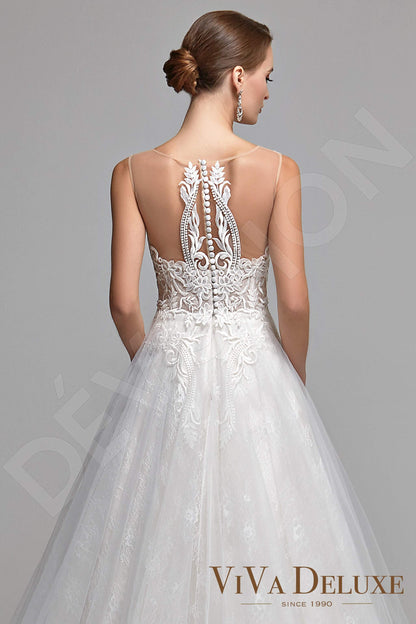 Silvi Full back A-line Sleeveless Wedding Dress 3