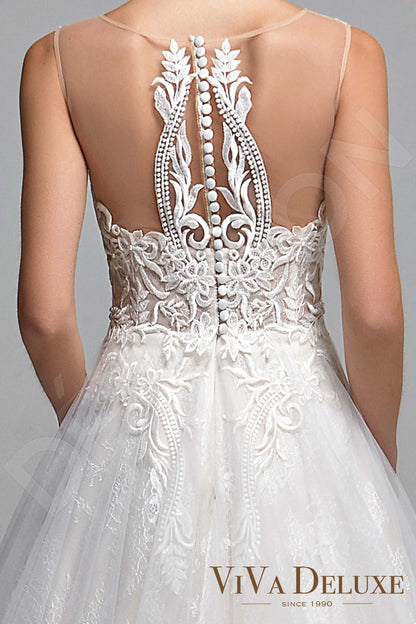 Silvi Full back A-line Sleeveless Wedding Dress 4